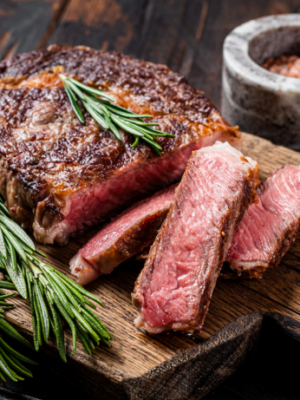 beef ROAST RIB EYE BEEF WITH HERBS & BROWN SAUCE