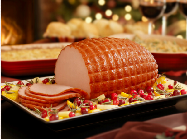 honey baked ham BAKED MAPLE GLAZED HAM WITH APPLE CINNAMON SAUCE