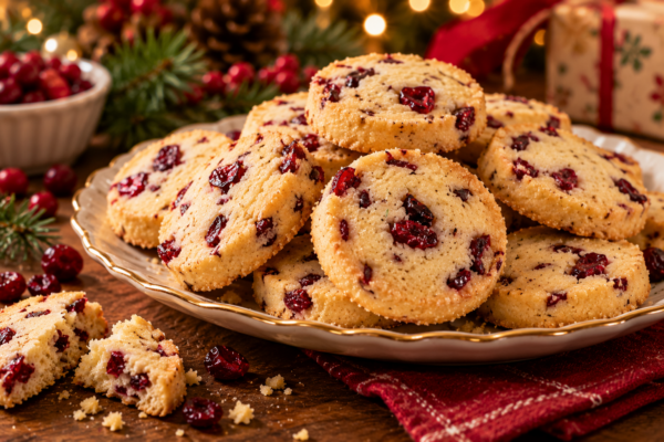 Festive Cranberry Shortbread Platter SHORTBREAD COOKIES